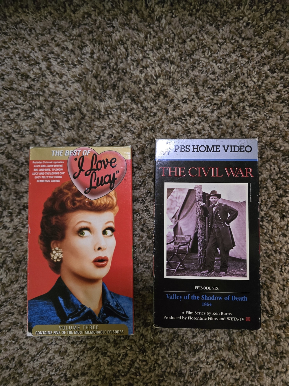 The Best of I Love Lucy VHS And The Civil War History - VHS Bundle Lot